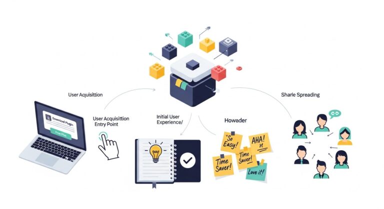 Featured illustration of product-led growth (PLG) virality for tech startups and digital marketing strategies
